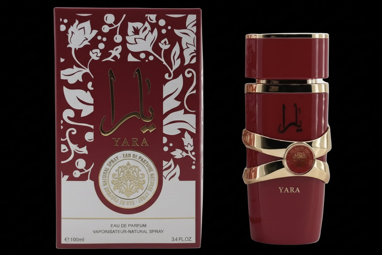 Yara Moi by Lattafa - Elegant Caramel & Peach Eau De Parfum (3.4 oz)