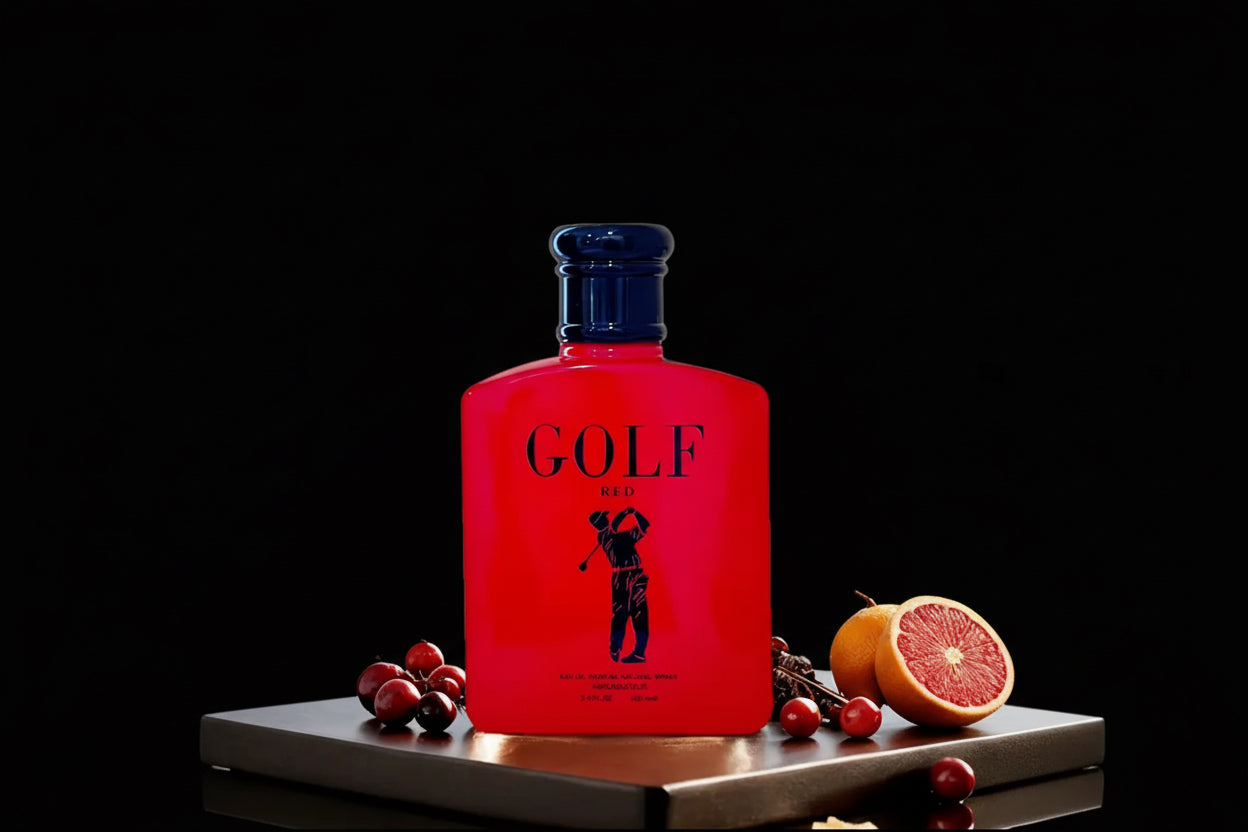 Golf Red – Eau de Parfum for Men – Sporty & Energizing Fragrance – 100ml