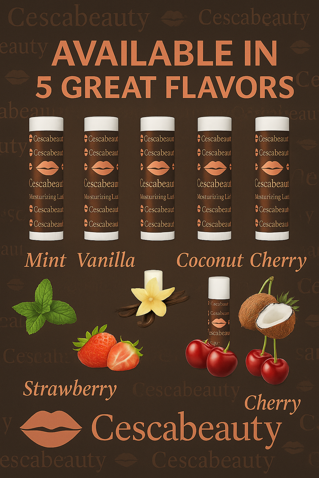 Cescabeauty Moisturizing Natural Hydrating Lip Balm