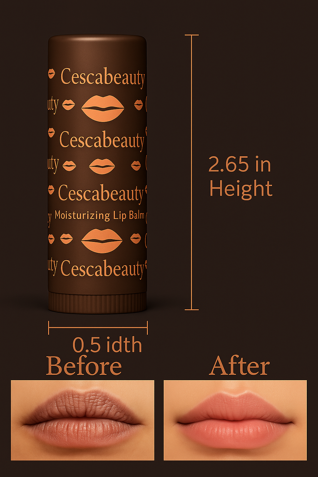 Cescabeauty Moisturizing Natural Hydrating Lip Balm